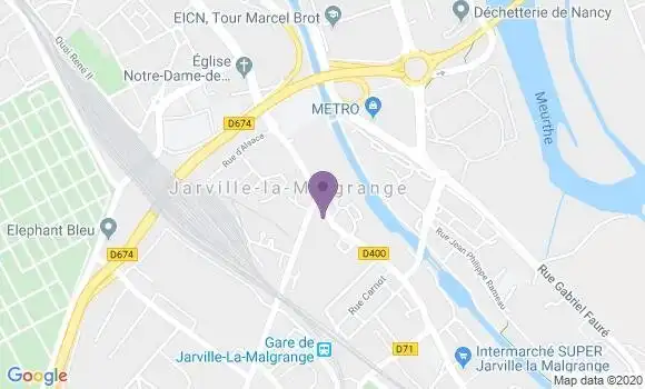 Localisation Crédit Agricole Agence de Jarville la Malgrange