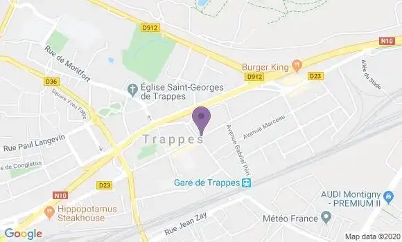 Localisation LCL Agence de Trappes