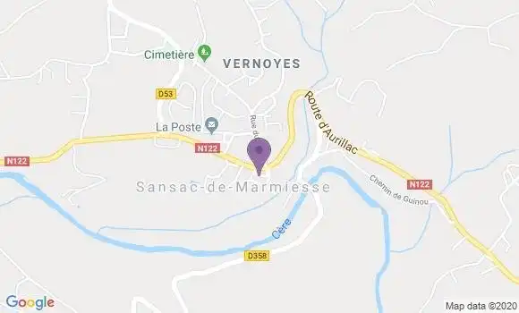 Localisation Crédit Agricole Agence de Saint Mamet la Salvetat