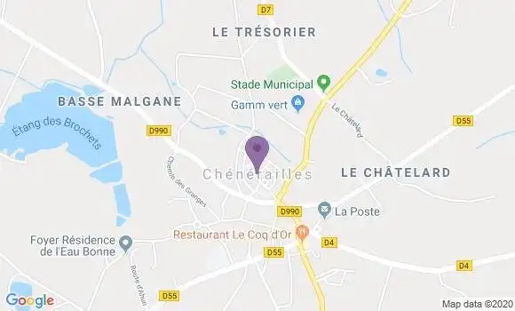 Localisation Crédit Agricole Agence de Chénérailles