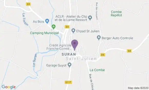 Localisation Crédit Agricole Agence de Saint Julien