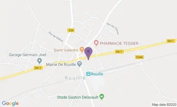 Localisation Crédit Agricole Agence de Rouillé