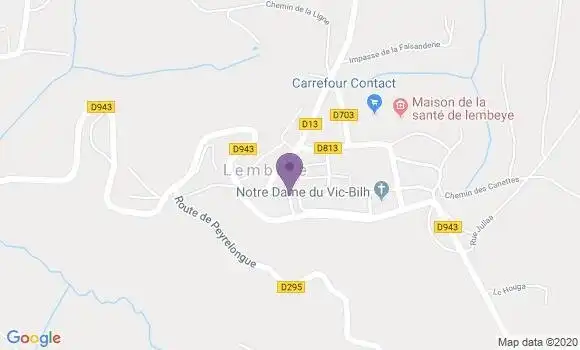 Localisation Crédit Agricole Agence de Lembeye