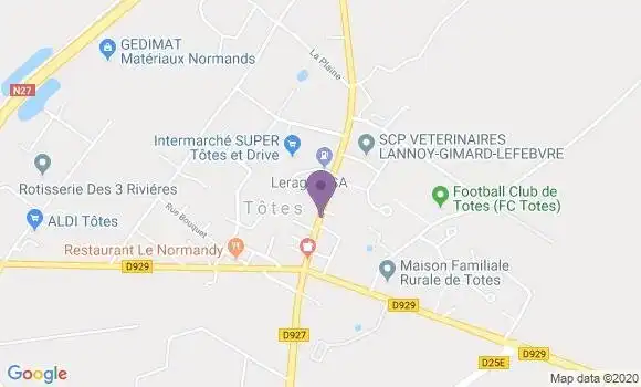 Localisation Crédit Agricole Agence de Tôtes