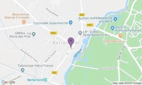 Localisation Crédit Agricole Agence de Berlaimont