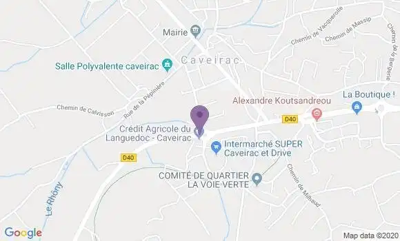Localisation Crédit Agricole Agence de Caveirac