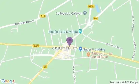Localisation Crédit Agricole Agence de Maubec Coustellet