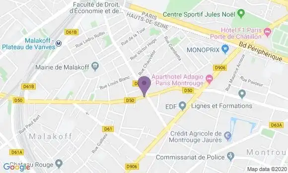 Localisation LCL Agence de Malakoff