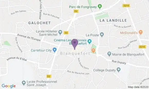 Localisation Crédit Agricole Agence de Blanquefort