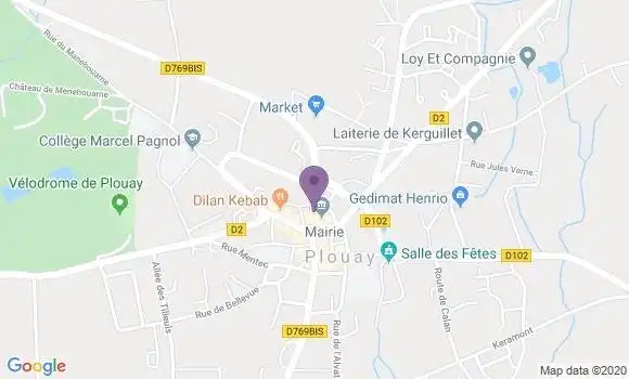 Localisation Crédit Agricole Agence de Plouay