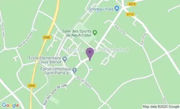 Localisation Crédit Agricole Agence de Neufchâtel Hardelot