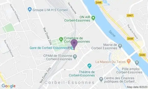 Localisation LCL Agence de Corbeil Essonnes Mairie