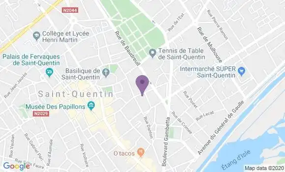 Localisation Crédit Agricole Agence de Saint Quentin Suzannes
