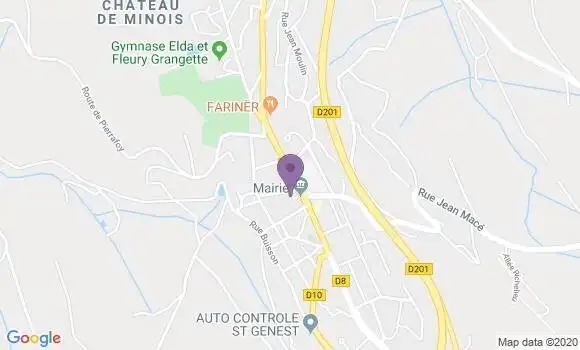 Localisation Crédit Agricole Agence de Saint Genest Lerpt