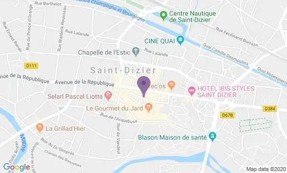 Localisation LCL Agence de Saint Dizier