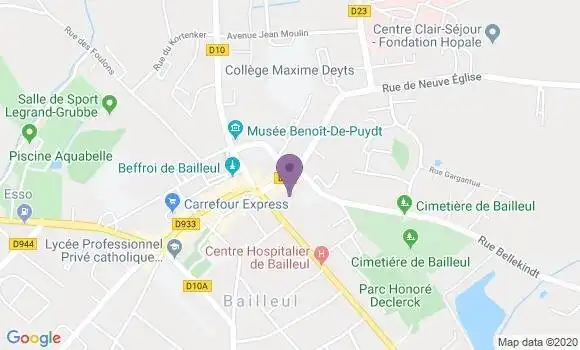Localisation Crédit Agricole Agence de Bailleul