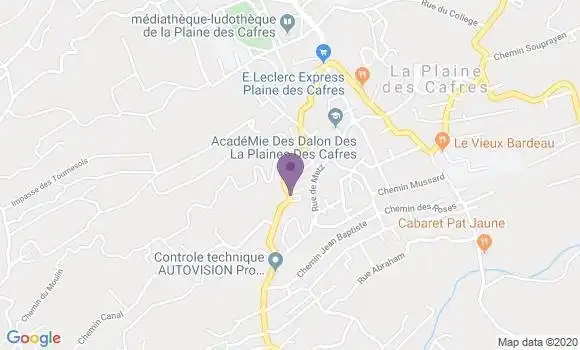 Localisation Crédit Agricole Agence de Plaine des Cafres