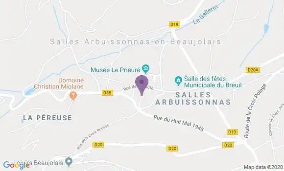 Localisation Crédit Agricole Agence de Saint Etienne les Oullières