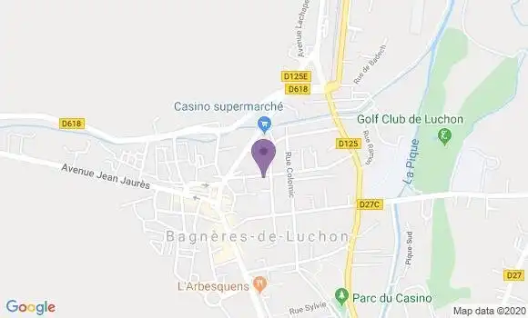 Localisation LCL Agence de Bagnères de Luchon