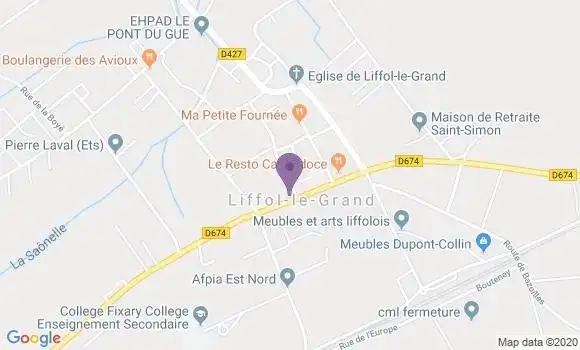 Localisation Crédit Agricole Agence de Liffol le Grand