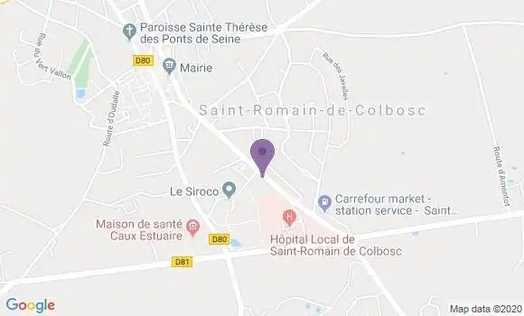 Localisation Crédit Agricole Agence de Saint Romain de Colbosc