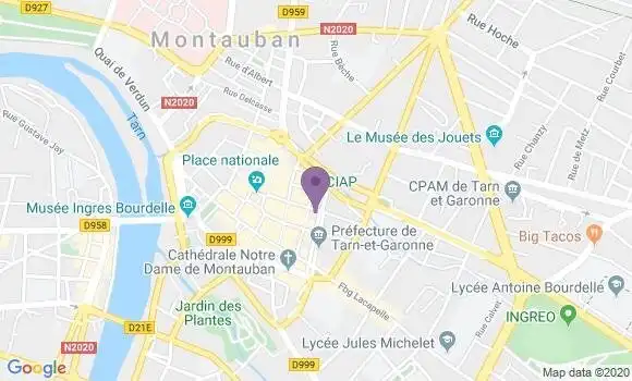 Localisation Crédit Agricole Agence de Montauban Préfecture