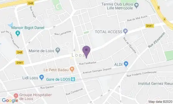 Localisation Crédit Agricole Agence de Loos