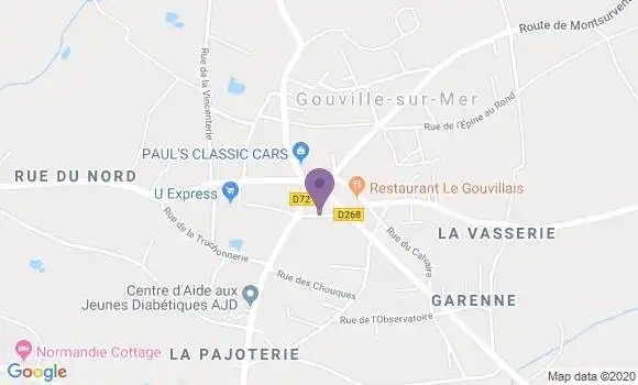 Localisation Crédit Agricole Agence de Gouville sur Mer