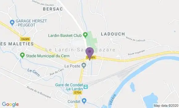 Localisation Crédit Agricole Agence de Le Lardin Saint Lazare