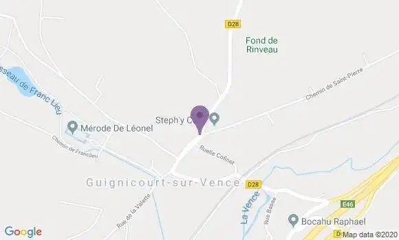 Localisation Crédit Agricole Agence de Poix Terron