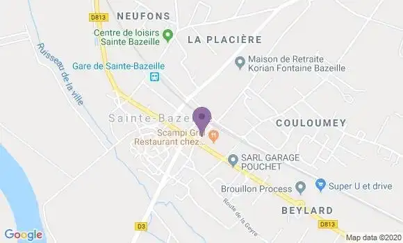 Localisation Crédit Agricole Agence de Sainte Bazeille