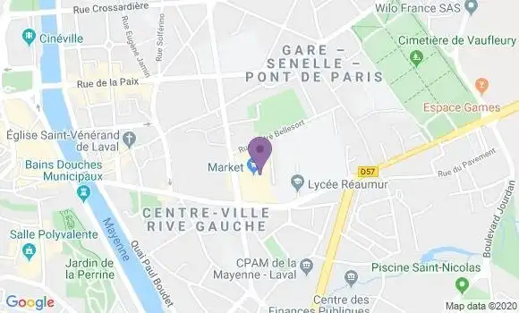 Localisation Crédit Agricole Agence de Laval Saint Michel