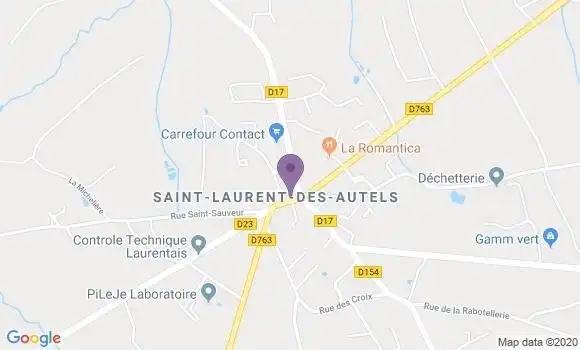 Localisation Crédit Agricole Agence de Saint Laurent des Autels