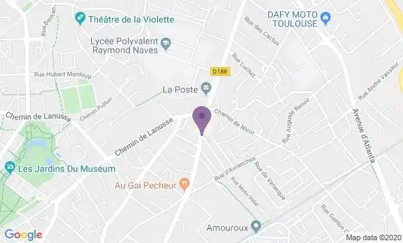 Localisation LCL Agence de Toulouse Croix Daurade