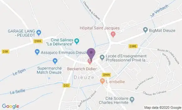 Localisation Crédit Agricole Agence de Dieuze