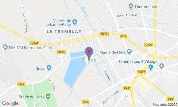 Localisation Crédit Agricole Agence de Flers Entreprises