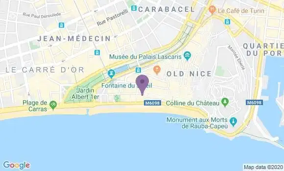 Localisation Crédit Agricole Agence de Nice Saleya