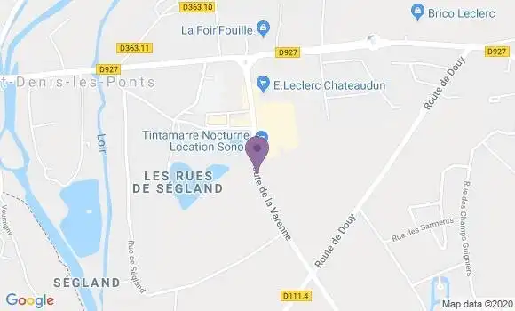 Localisation Crédit Agricole Agence de Saint Denis les Ponts