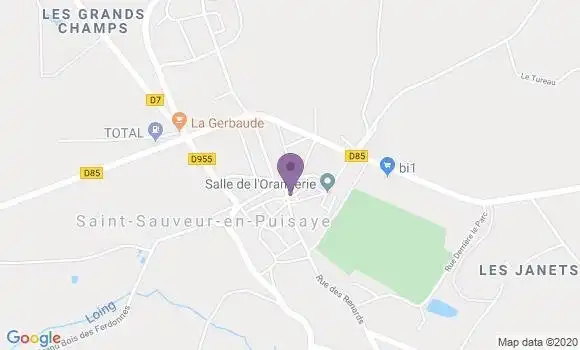 Localisation Crédit Agricole Agence de Saint Sauveur en Puisaye