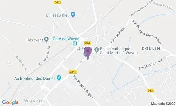 Localisation Crédit Agricole Agence de Wavrin