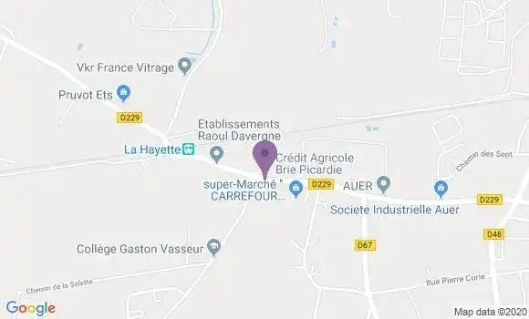 Localisation Crédit Agricole Agence de Feuquières en Vimeu