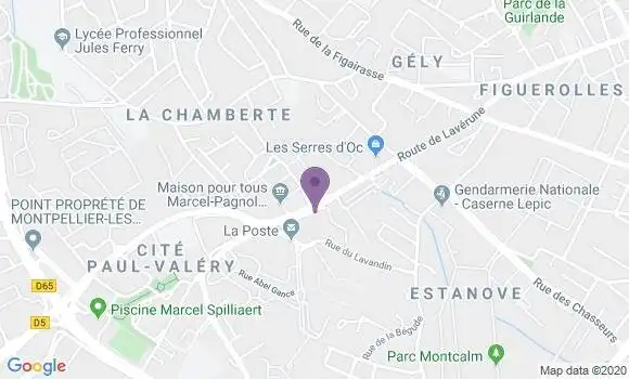 Localisation Crédit Agricole Agence de Montpellier Estanove