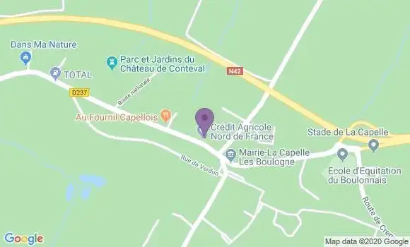 Localisation Crédit Agricole Agence de La Capelle lès Boulogne