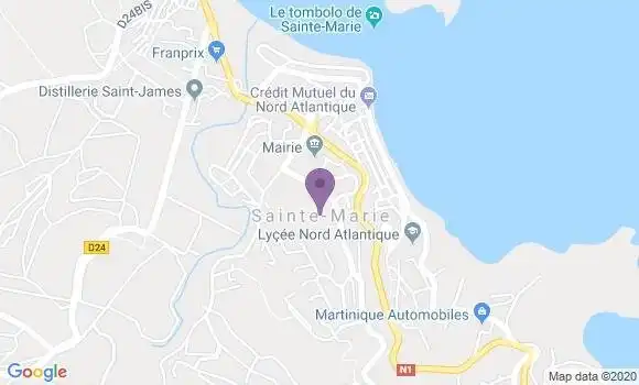 Localisation Crédit Agricole Agence de Sainte Marie