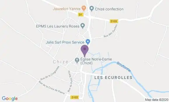 Localisation Crédit Agricole Agence de Chizé