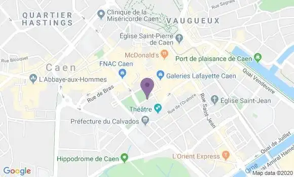 Localisation LCL Agence de Caen République