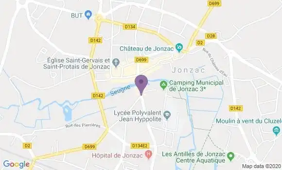 Localisation Crédit Agricole Agence de Jonzac Banque Privée