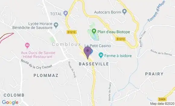 Localisation Crédit Agricole Agence de Combloux