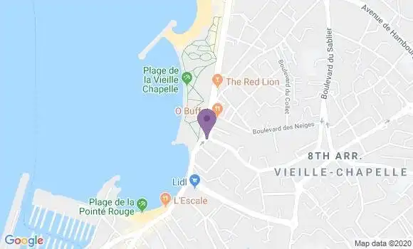 Localisation LCL Agence de Marseille Pointe Rouge