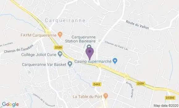 Localisation Crédit Agricole Agence de Carqueiranne